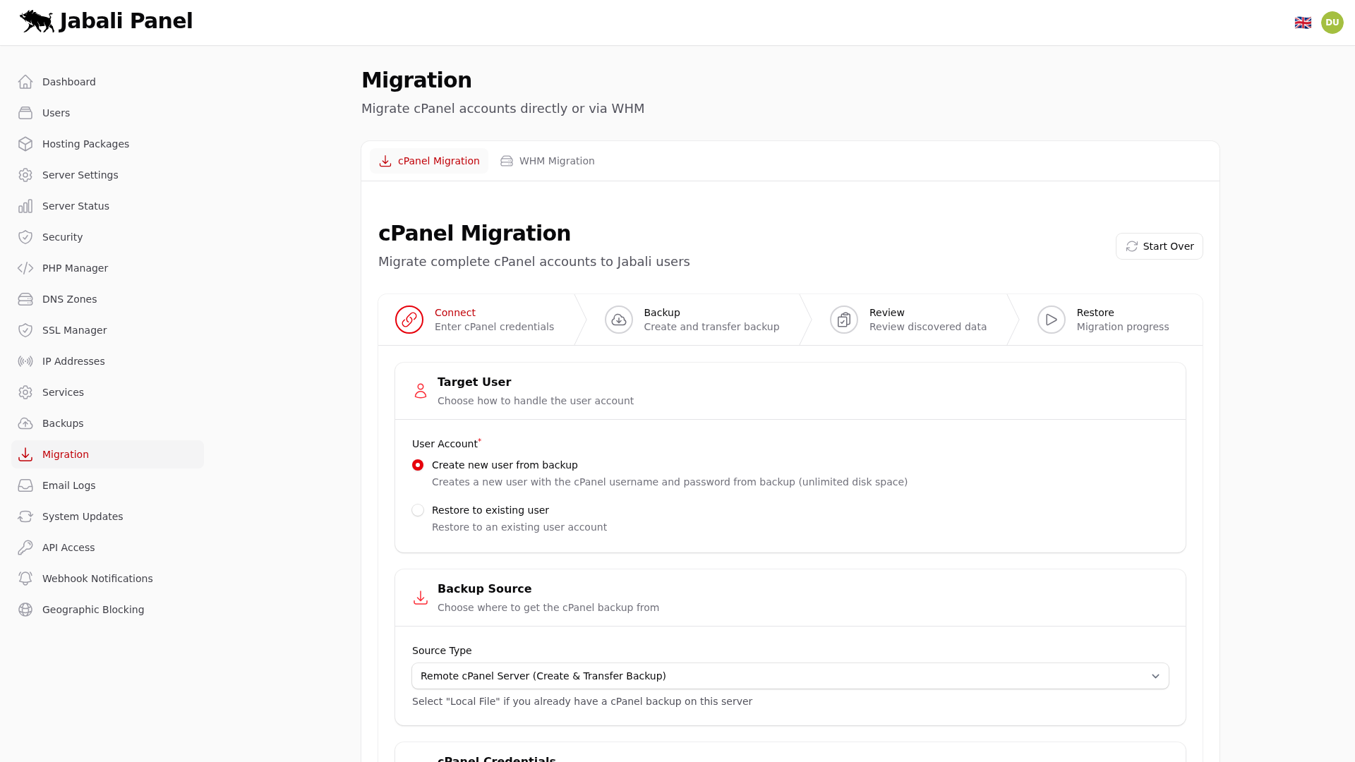 Cpanel Migration - Databases