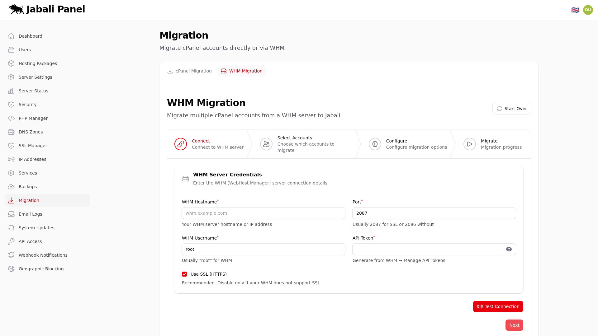Migration - WHM Migration